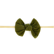 Knotted Bow - Skinny Nylon Headband Baby Wisp