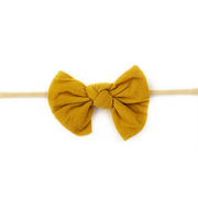 Knotted Bow - Skinny Nylon Headband Baby Wisp
