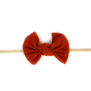 Knotted Bow - Skinny Nylon Headband Baby Wisp