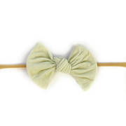 Knotted Bow - Skinny Nylon Headband Baby Wisp