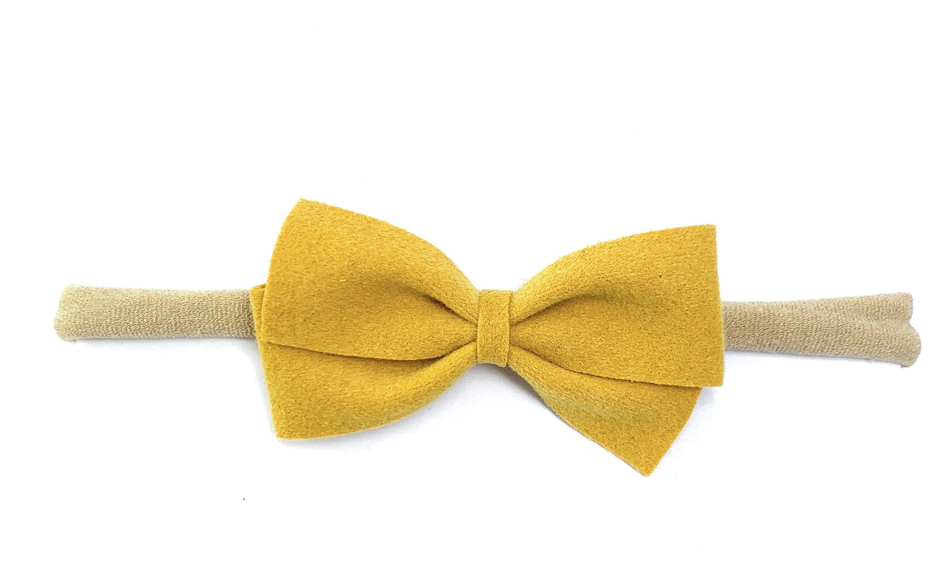 Thali Faux Suede Bow Headband for Babies Baby Wisp