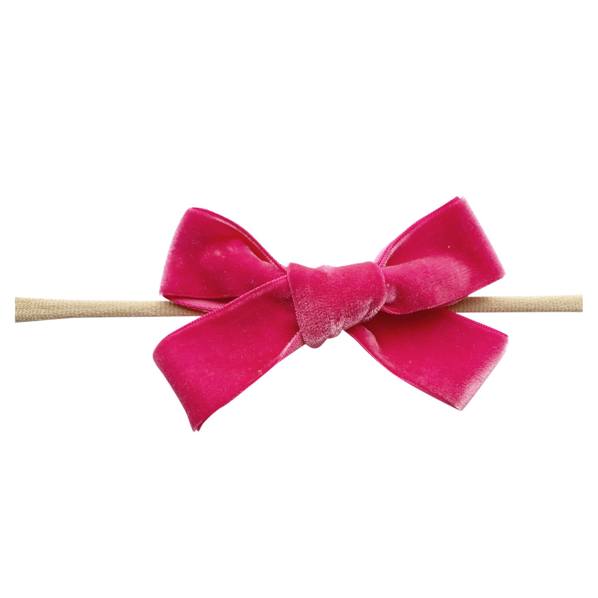 Velvet Bow - Baby and Toddler Headband (1 inch Ribbon) Baby Wisp