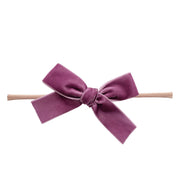 Velvet Bow - Baby and Toddler Headband (1 inch Ribbon) Baby Wisp