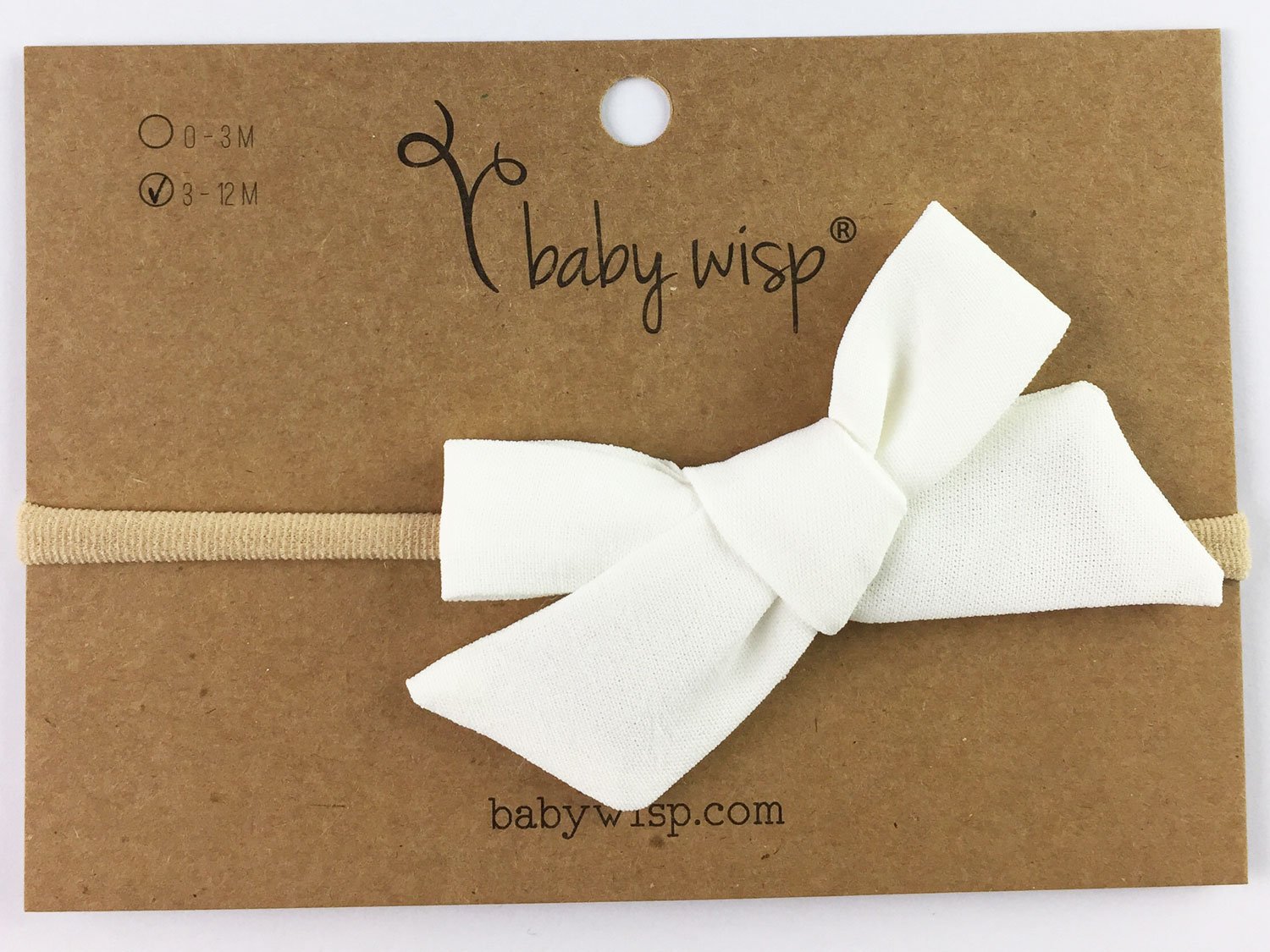 Baby Headband Hand Tied School Girl Fabric Bow - Victoria Baby Wisp