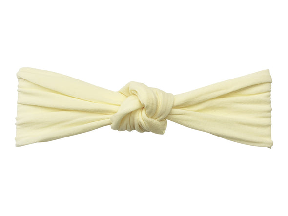 Infant Headwrap - Turban Knot Headband - Ivory Baby Wisp