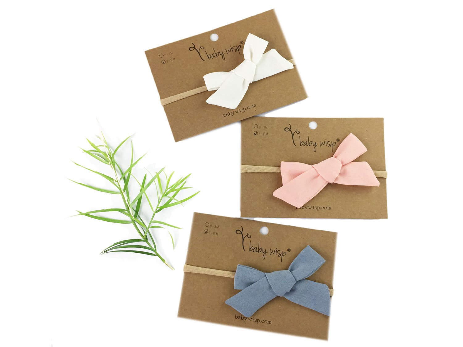 Baby Headband Hand Tied School Girl Fabric Bow - Victoria Baby Wisp