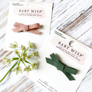 Mini Latch Wisp Clip - Hand Tied Faux Suede Bows for Fall Baby Wisp