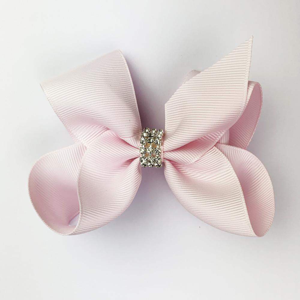 Americana Bow Pinch Clip - Diamond Rhinestone Bling Baby Wisp