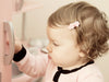 Grosgrain Tuxedo Bow Snap Clip - Single Hair Bow - Rose Quartz Blush Baby Wisp