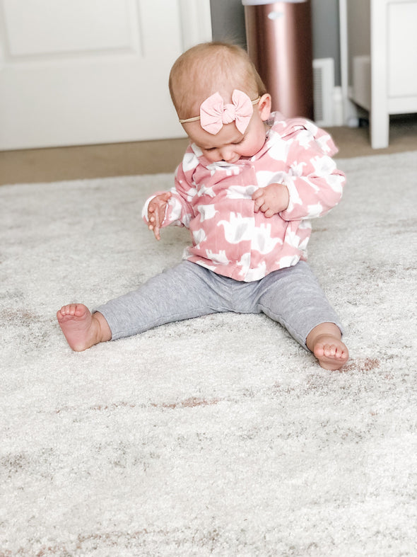 Knotted Bow - Skinny Nylon Headband Baby Wisp
