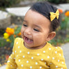 Medium Wisp Clip Baby Bow - Thali Faux Suede Bow - Thyme Baby Wisp