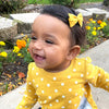 Medium Wisp Clip Baby Bow - Thali Faux Suede Bow Baby Wisp