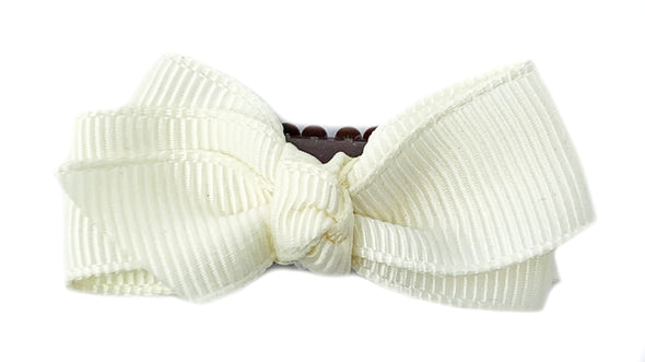 Medium Wisp Clip - Aiyanna Boutique Bow - Ivory Baby Wisp