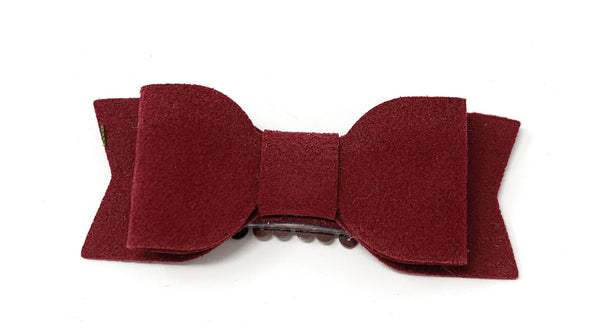 Medium Wisp Clip - Billie Jean Faux Suede Bow Baby Wisp