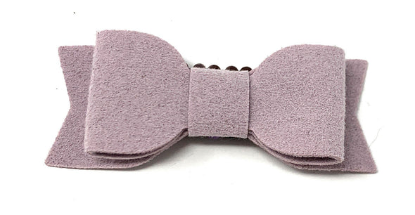 Medium Wisp Clip - Billie Jean Faux Suede Bow Baby Wisp