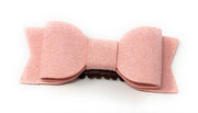 Medium Wisp Clip - Billie Jean Faux Suede Bow Baby Wisp