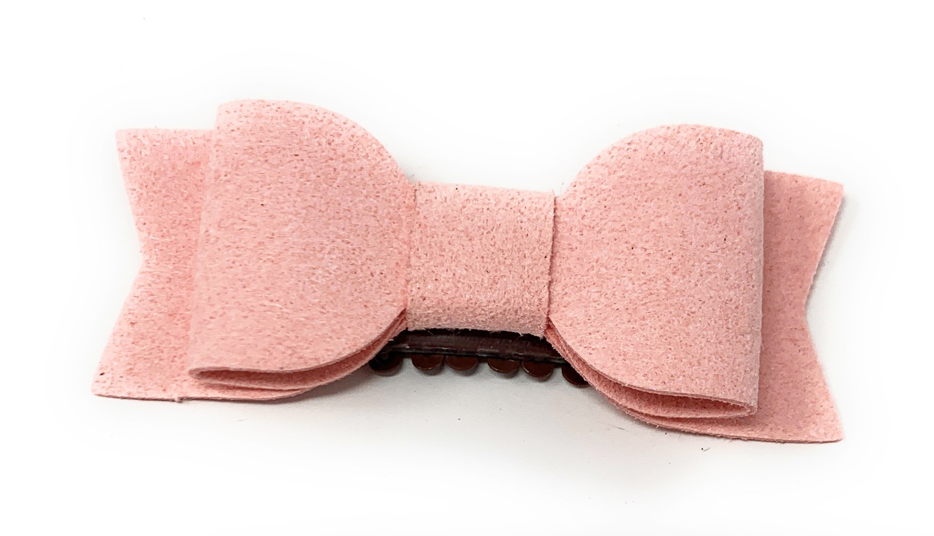 Medium Wisp Clip - Billie Jean Faux Suede Bow Baby Wisp