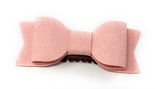 Medium Wisp Clip - Billie Jean Faux Suede Bow Baby Wisp