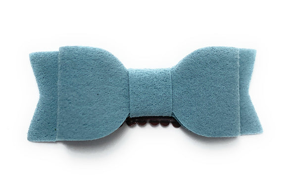 Medium Wisp Clip - Billie Jean Faux Suede Bow Baby Wisp