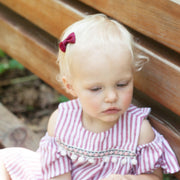 3 Mixed Style Mini Wisp Clips Infant Bows Hair Clips - Holiday Gift Set Baby Wisp