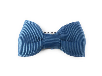 Mini Latch Wisp Clip - Charlotte Bow - Antique Blue Baby Wisp