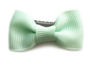 Mini Latch Wisp Clip - Charlotte Bow - Ice Mint Baby Wisp