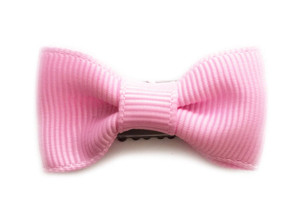 Mini Latch Wisp Clip - Charlotte Bow - Tulip Pink Baby Wisp