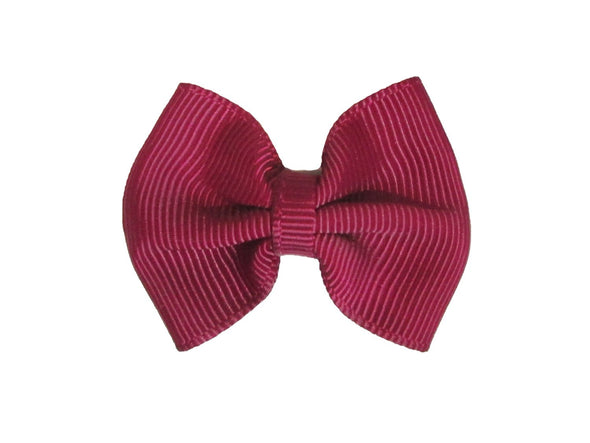 Mini Latch Classic Bow - Burgundy Baby Wisp