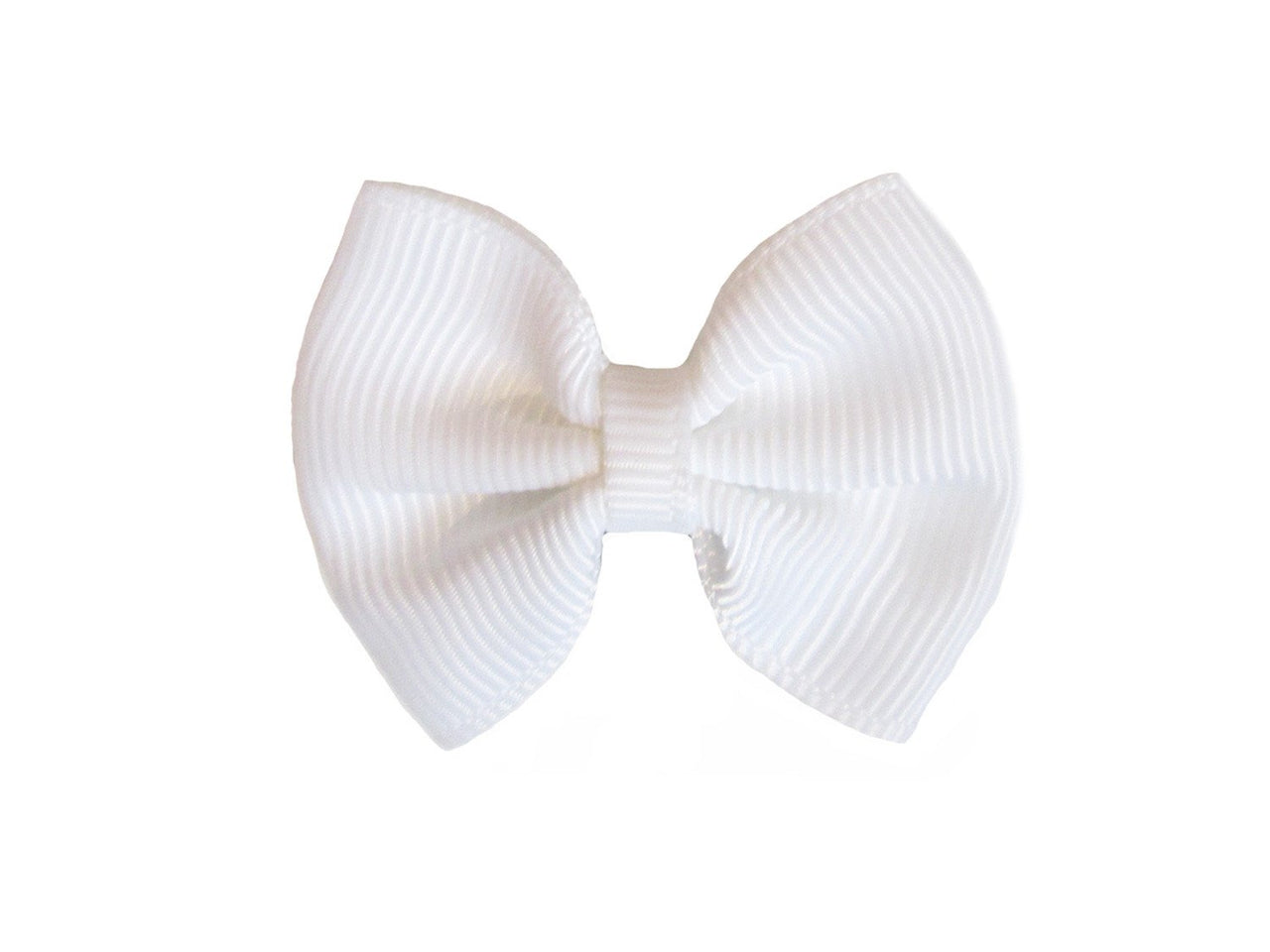 Mini Latch Classic Bow - White Baby Wisp