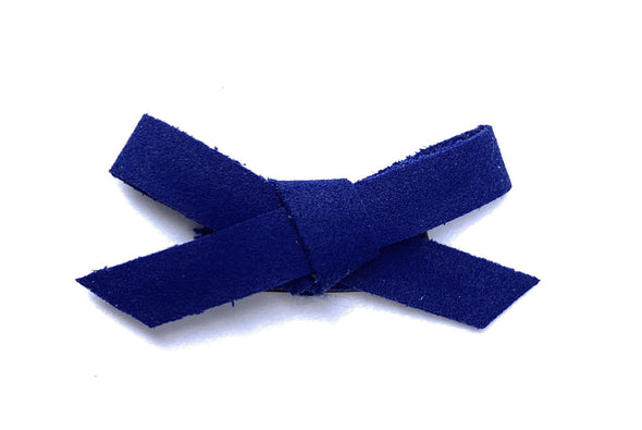 Mini Latch Wisp Clip - Hand Tied Faux Suede Bows for Fall Baby Wisp