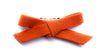 Mini Wisp Clip - Hand Tied Faux Suede Bow - Orange Baby Wisp
