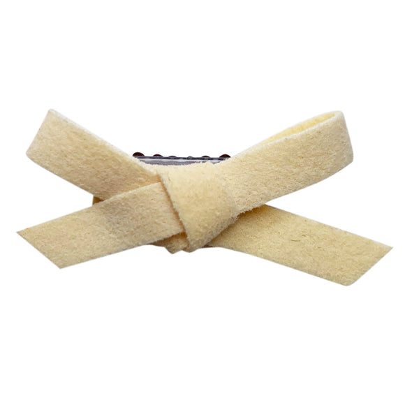 Mini Latch Wisp Clip - Hand Tied Faux Suede Bows Spring Palette Baby Wisp