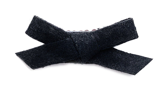 Mini Latch Wisp Clip - Hand Tied Faux Suede Bows for Fall Baby Wisp