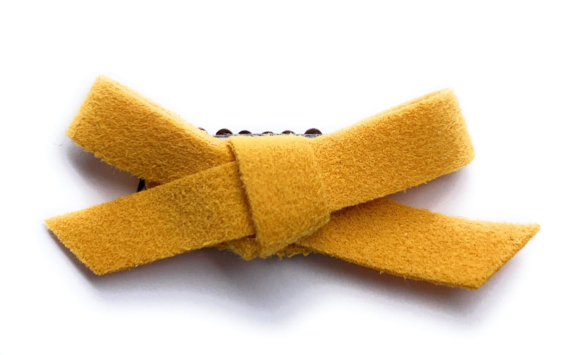 Mini Latch Clip - Hand Tied Faux Suede Hair Bows Baby Wisp