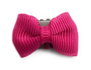 Mini Latch Tuxedo Grosgrain Bow - Fuchsia Baby Wisp