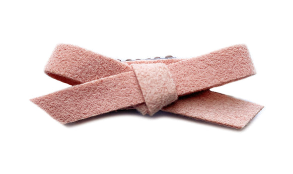 Mini Latch Wisp Clip - Hand Tied Faux Suede Bows for Fall Baby Wisp