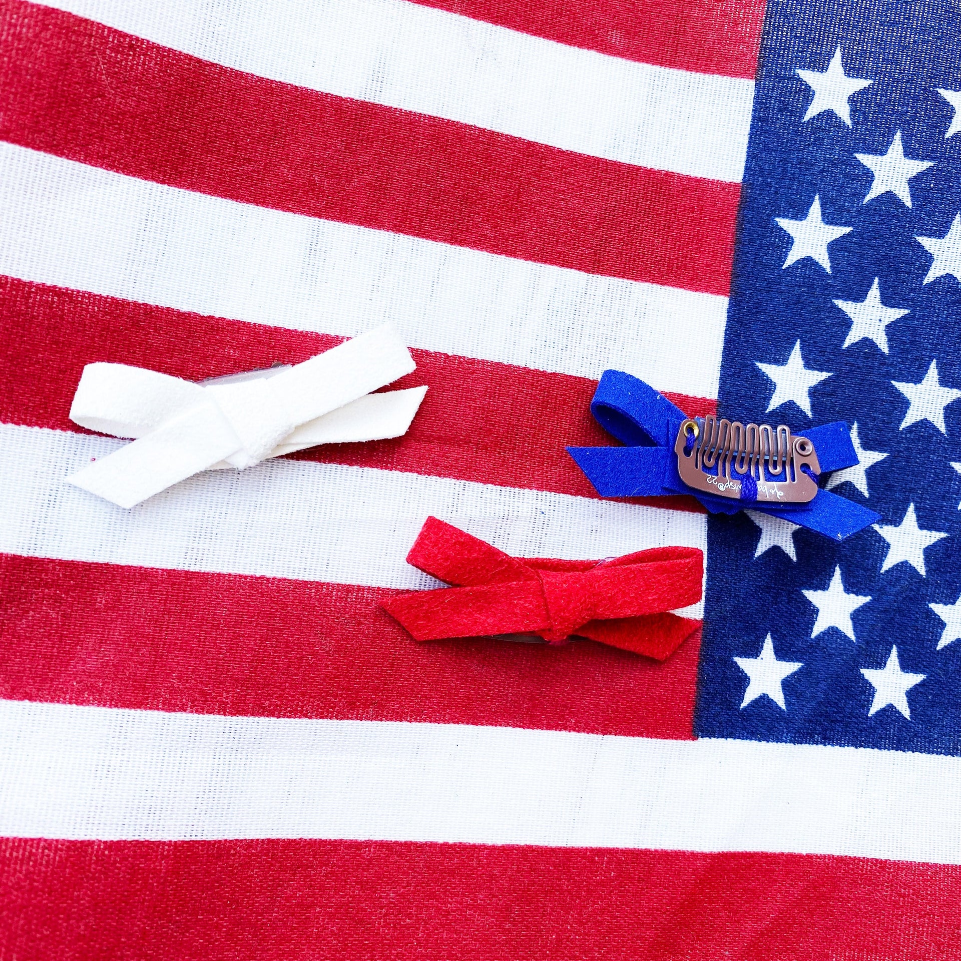 3 Wisp Clip Faux Suede Baby Bow Gift Sets - I Salute You Baby Wisp