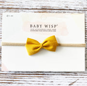 Thali Faux Suede Bow Headband for Babies Baby Wisp