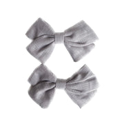 Emma Fabric Bows - Pigtail Bows - Alligator Clip Baby Wisp