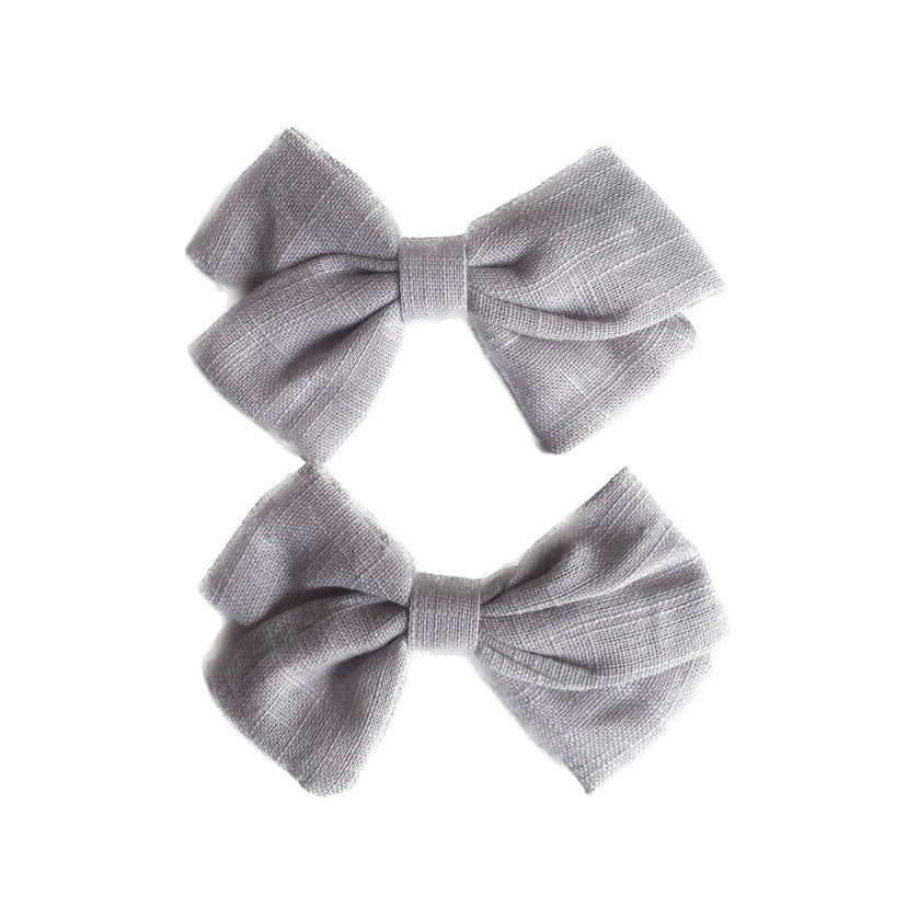 Emma Fabric Bows - Pigtail Bows - Alligator Clip Baby Wisp