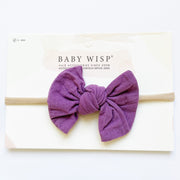 Knotted Bow - Skinny Nylon Headband Baby Wisp