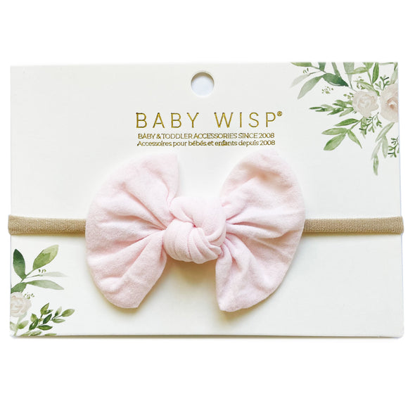 Knotted Bow - Skinny Nylon Headband Baby Wisp