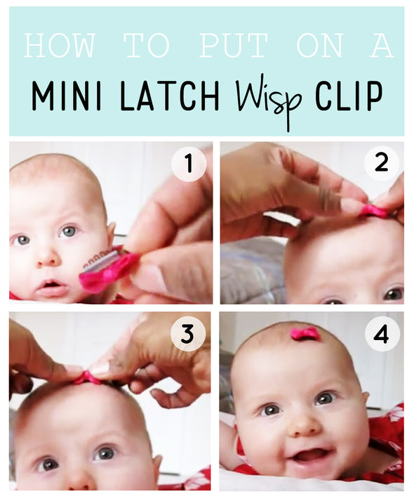 Mini Latch Clip Tiny Tuxedo Grosgrain Bow Baby Wisp