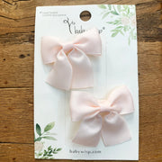 Pollyanna Toddler Ribbon Bows - Alligator Hair Clip - Pigtails for Spring Style Baby Wisp