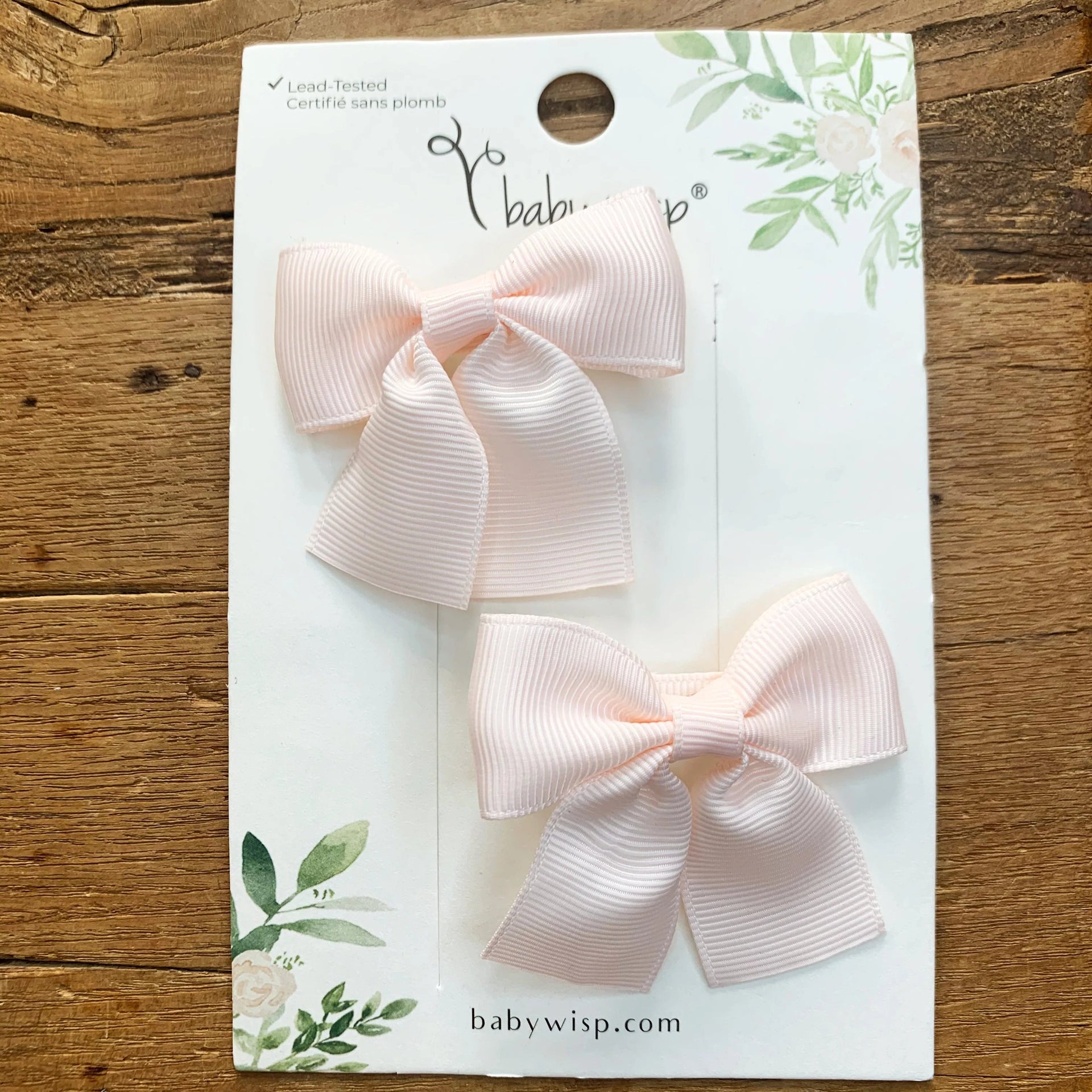 Pollyanna Toddler Ribbon Bows - Alligator Hair Clip - Pigtails for Spring Style Baby Wisp