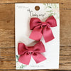 Pollyanna Toddler Bows - Alligator Hair Clips - Valentine Pair Baby Wisp