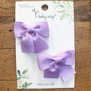 Pollyanna Toddler Ribbon Bows - Alligator Hair Clip - Pigtails for Spring Style Baby Wisp