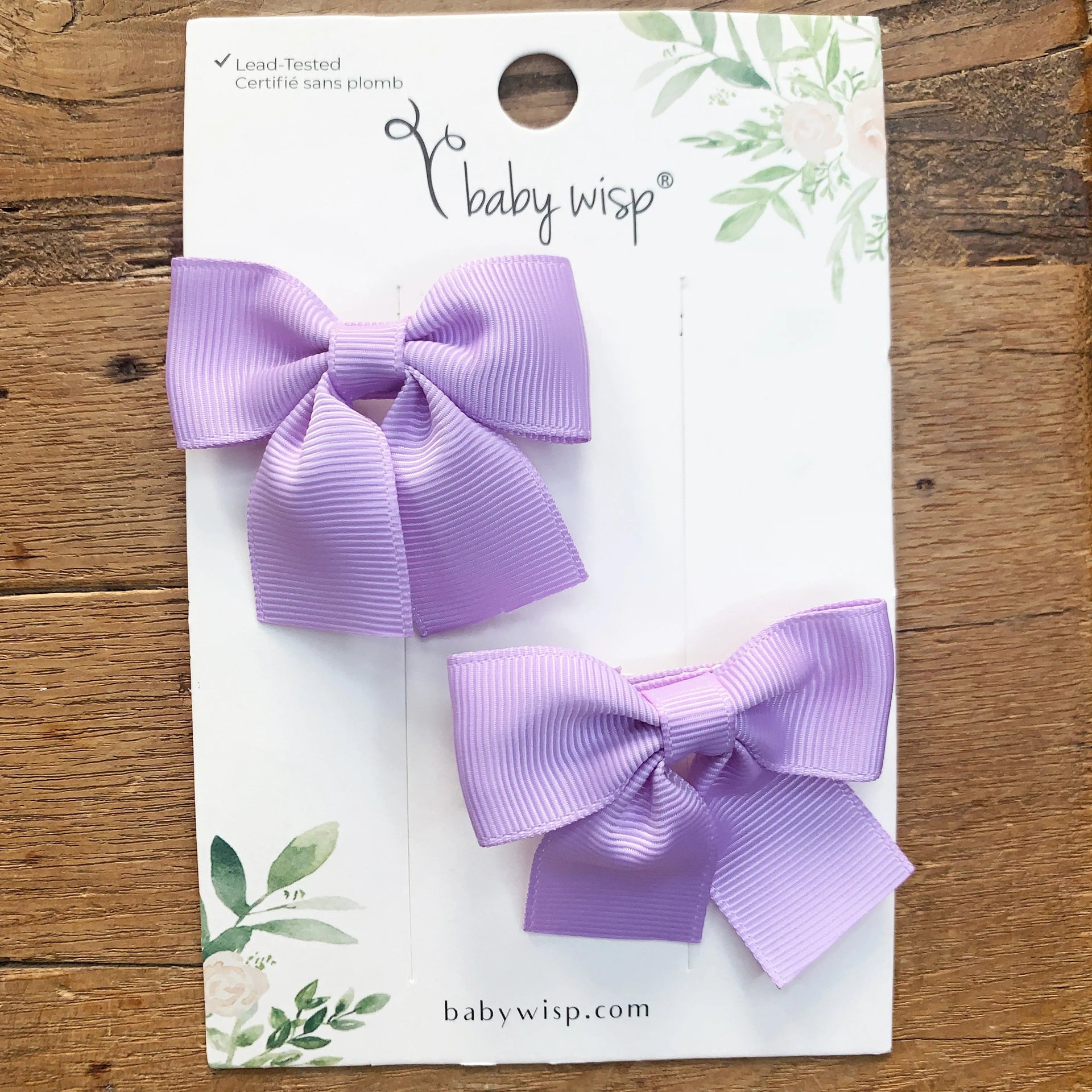 Pollyanna Toddler Ribbon Bows - Alligator Hair Clip - Pigtails for Spring Style Baby Wisp