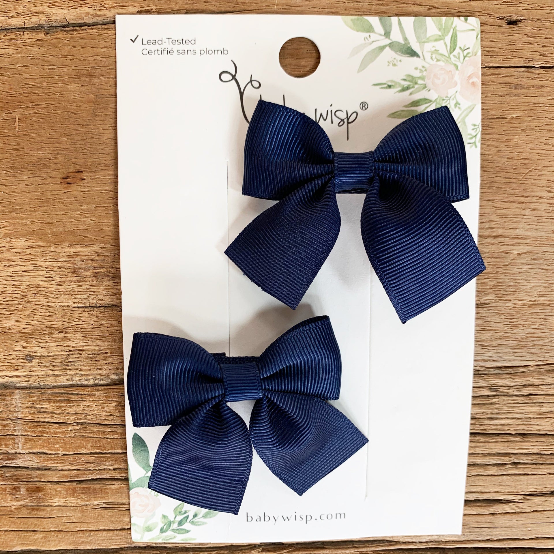 Pollyanna Toddler Bows - Alligator Hair Clip - Pigtail Pair Baby Wisp