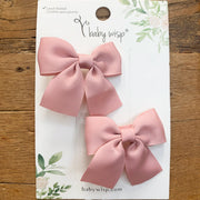 Pollyanna Toddler Bows - Alligator Hair Clip - Pigtail Pair Baby Wisp